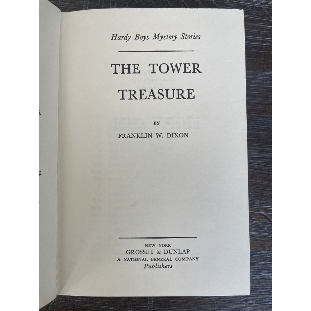 Vintage The Hardy Boys The Tower Treasure Book 1 Franklin W Dixon 1959 - Picture 4 of 6